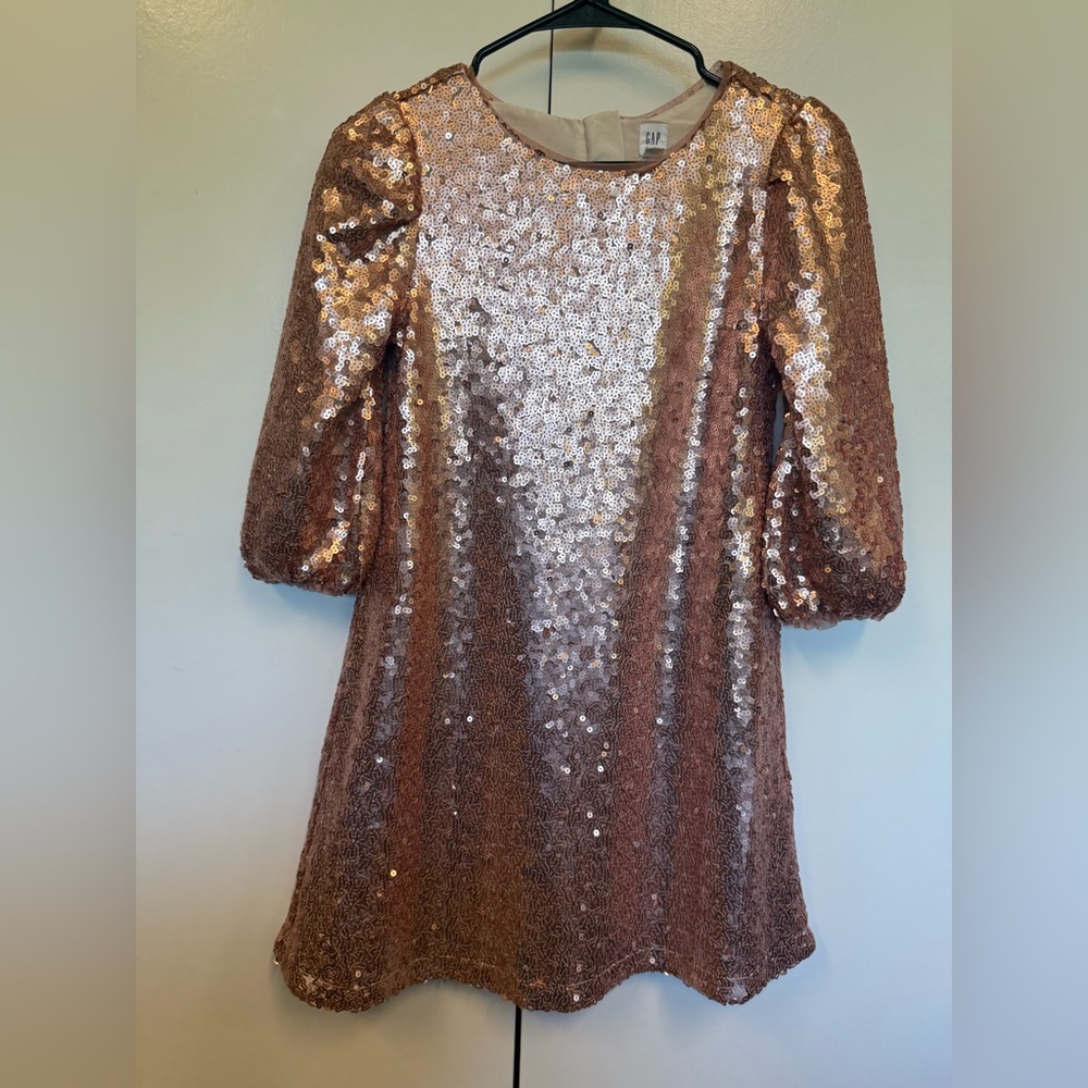 New! Gap sequined dress for wedding, holiday, sweet 16 party. Blouson sleeves.